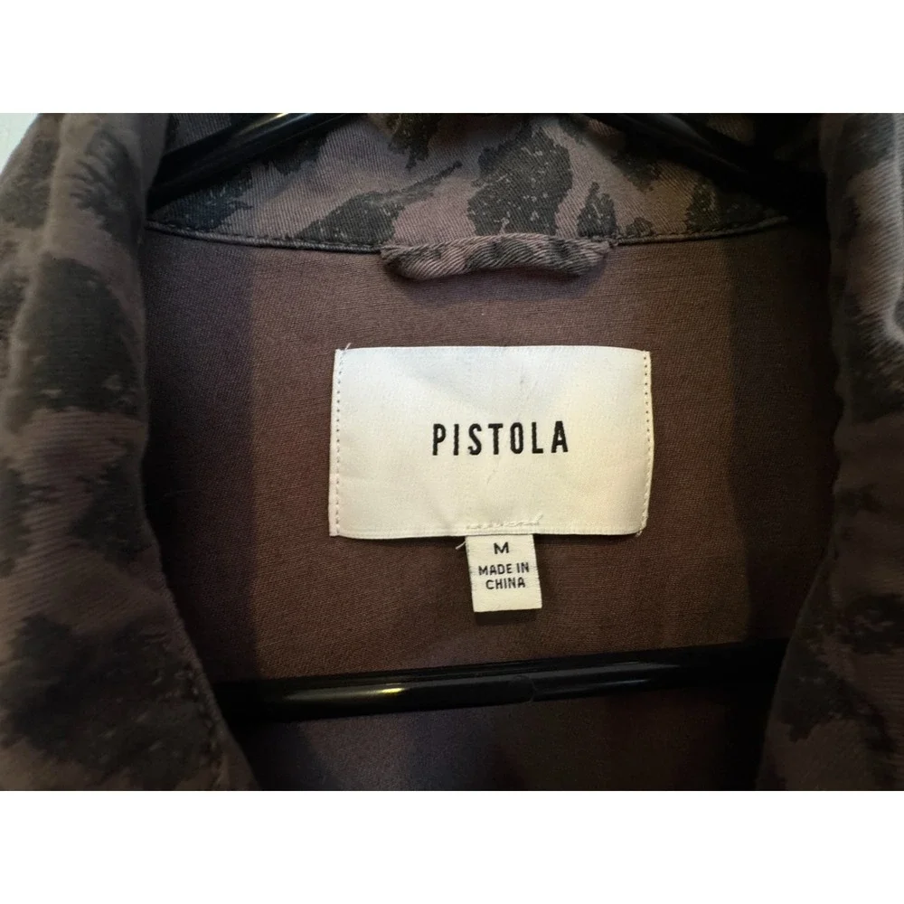 Pistola Jagged Leopard Print Utility Military Jacket Women's Size Medium - Picture 3 of 10